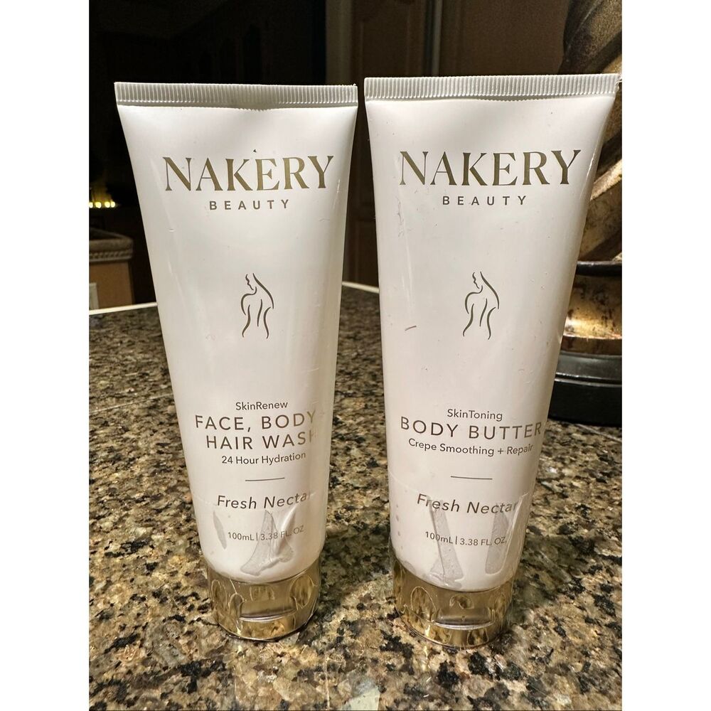 Nakery beauty, fresh nectar face, body hair wash and body butter set 100 ML’s. N